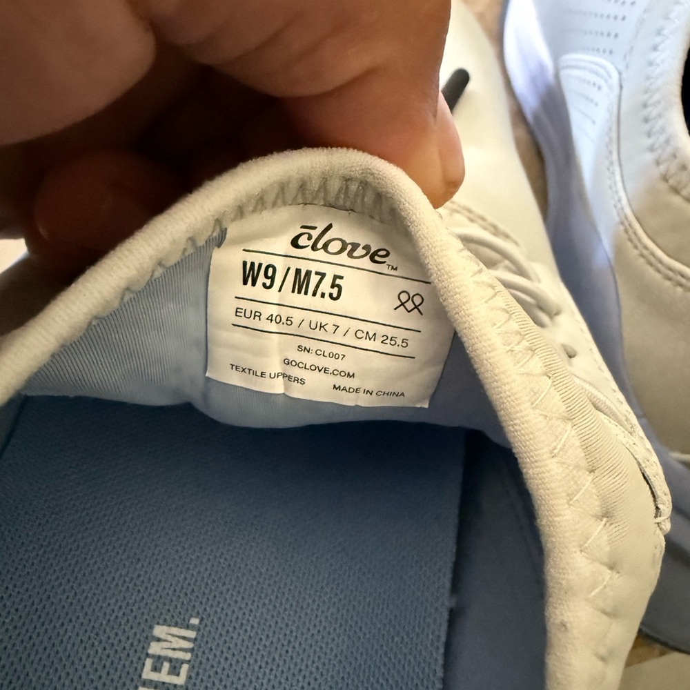 White and Blue Streamlined Sneakers with Cushioned Midsole - Picture 11 of 13